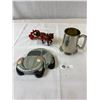 Image 1 : Vintage Tankard + Cast Iron Horse and Rider + Volkswagen Wall PlaqueVintage Tankard + Cast Iron Hors
