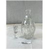 Image 2 : Nice Lot of Crystal and Glass Decanter Vase and Bowl