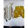 Image 1 : Native Leather Kids Vest and Beaded Chest Plate