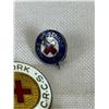 Image 2 : 3 Early Sterling Silver red cross pins