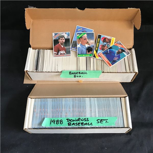 BASEBALL TRADING CARDS LOT (1988 DONRUSS COMPLETE SET...)