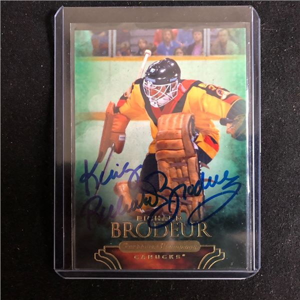 RICHARD BRODEUR SIGNED PARKHURST CHAMPIONS HOCKEY CARD