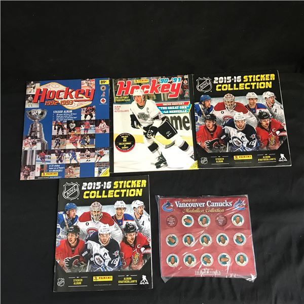 ASSORTED HOCKEY STICKER ALBUM LOT