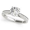 Image 1 : Natural 0.7 ctw Diamond Solitaire Ring 14k White Gold