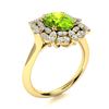 Image 2 : Natural 2.18 CTW Peridot & Diamond Engagement Ring 18K Yellow Gold