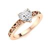 Image 2 : Natural 0.51 CTW Diamond Solitaire Ring 14K Rose Gold