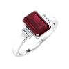 Image 2 : Natural 1.63 CTW Ruby & Diamond Engagement Ring 18K White Gold
