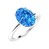 Image 2 : Natural 3.10 CTW Topaz Solitaire Ring 18K White Gold