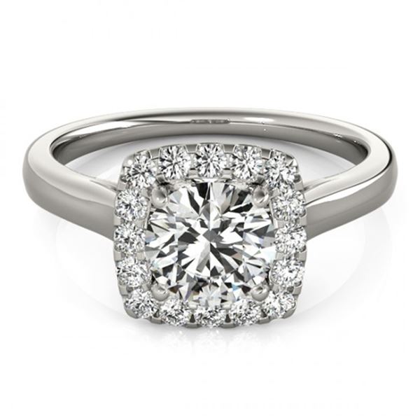 Natural 1.37 ctw Diamond Halo Ring 14k White Gold