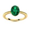 Image 1 : Natural 3.07 CTW Emerald Solitaire Ring 18K Yellow Gold