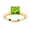 Image 1 : Natural 0.77 CTW Peridot Solitaire Ring 18K Yellow Gold