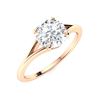 Image 2 : Natural 1.02 CTW Diamond Solitaire Ring 18K Rose Gold