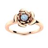 Image 1 : Natural 0.12 CTW Aquamarine Solitaire Ring 18K Rose Gold