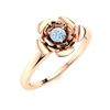 Image 2 : Natural 0.12 CTW Aquamarine Solitaire Ring 18K Rose Gold