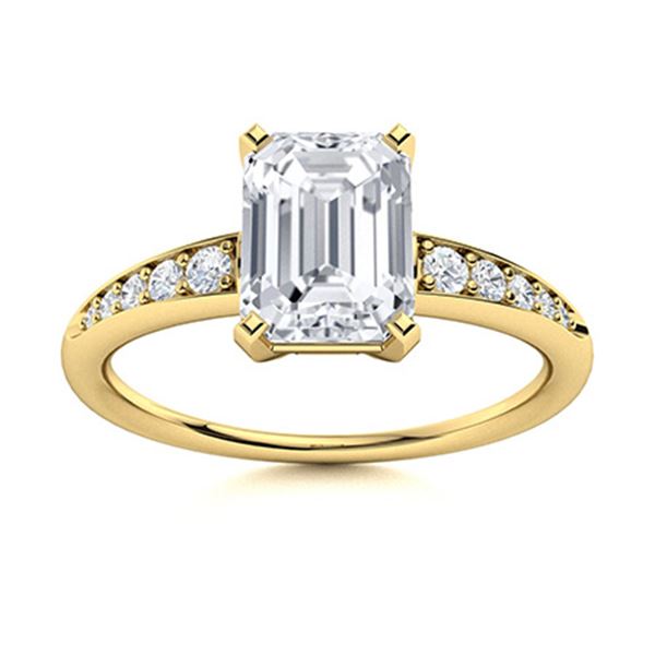 Natural 0.65 CTW Diamond Solitaire Ring 18K Yellow Gold