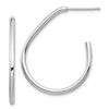 Image 1 : 14k White Gold Open Hoop Earrings