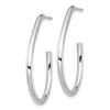 Image 2 : 14k White Gold Open Hoop Earrings