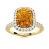 Image 1 : Natural 2.59 CTW Citrine & Diamond Engagement Ring 18K Yellow Gold