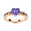 Image 1 : Natural 0.65 CTW Tanzanite Solitaire Ring 14K Rose Gold