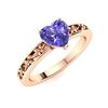 Image 2 : Natural 0.65 CTW Tanzanite Solitaire Ring 14K Rose Gold