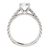Image 3 : Natural 2.12 CTW Round Cut Rope Design Diamond Engagement Set 14KT White Gold