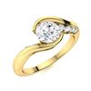 Image 2 : Natural 1.02 CTW Diamond Solitaire Ring 18K Yellow Gold