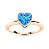 Image 1 : Natural 0.51 CTW Topaz Solitaire Ring 18K Rose Gold