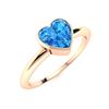 Image 2 : Natural 0.51 CTW Topaz Solitaire Ring 18K Rose Gold