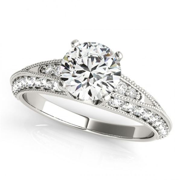 Natural 1.08 ctw Diamond Antique Ring 14k White Gold
