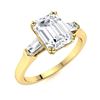 Image 2 : Natural 2.99 CTW Diamond Solitaire Ring 18K Yellow Gold