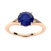 Image 1 : Natural 1.32 CTW Sapphire Solitaire Ring 18K Rose Gold