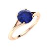 Image 2 : Natural 1.32 CTW Sapphire Solitaire Ring 18K Rose Gold