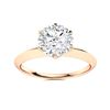 Image 1 : Natural 1.27 CTW Diamond Solitaire Ring 18K Rose Gold