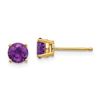 Image 1 : 14k 5 mm Amethyst Post Earrings