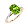 Image 2 : Natural 5.83 CTW Peridot & Diamond Engagement Ring 14K Rose Gold