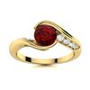 Image 1 : Natural 0.82 CTW Garnet & Diamond Engagement Ring 18K Yellow Gold