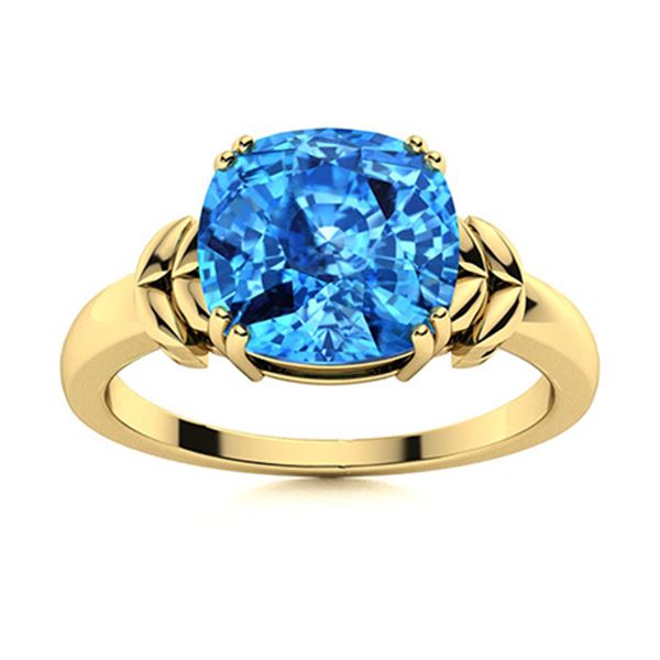 Natural 1.38 CTW Topaz Solitaire Ring 18K Yellow Gold