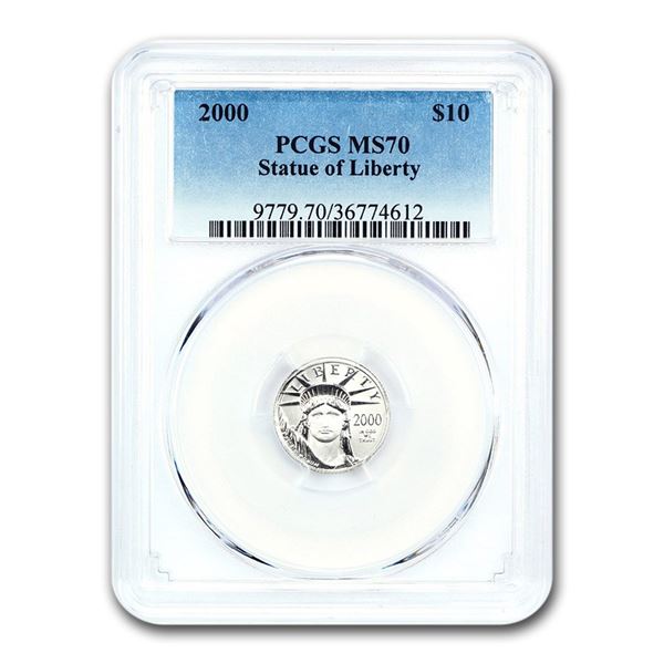 2000 1/10 oz Platinum American Eagle MS-70 PCGS