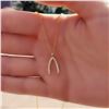 Image 4 : Natural 0.22 CTW Wishbone Diamond Necklace 18KT Yellow Gold