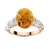Image 1 : Natural 3.47 CTW Citrine & Diamond Engagement Ring 14K Rose Gold