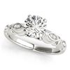 Image 1 : Natural 0.82 ctw Diamond Antique Ring 14k White Gold