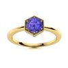 Image 1 : Natural 0.71 CTW Tanzanite Solitaire Ring 14K Yellow Gold