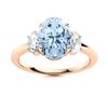 Image 1 : Natural 4.47 CTW Aquamarine & Diamond  Engagement Ring 14K Rose Gold