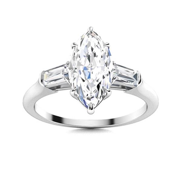Natural 1.81 CTW Topaz & Diamond Engagement Ring 14K White Gold