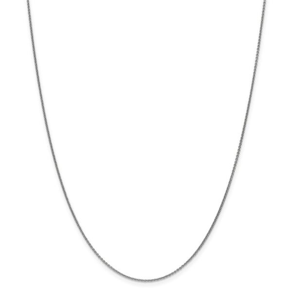 14k White Gold 1 mm Cable Chain - 22 in.