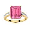 Image 1 : Natural 2.42 CTW Tourmaline & Diamond Engagement Ring 18K Yellow Gold