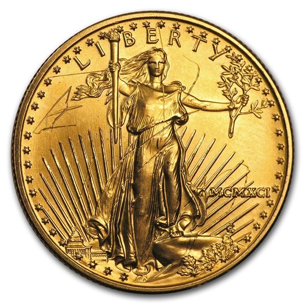 1991 1/2 oz Gold American Eagle (Abrasions)
