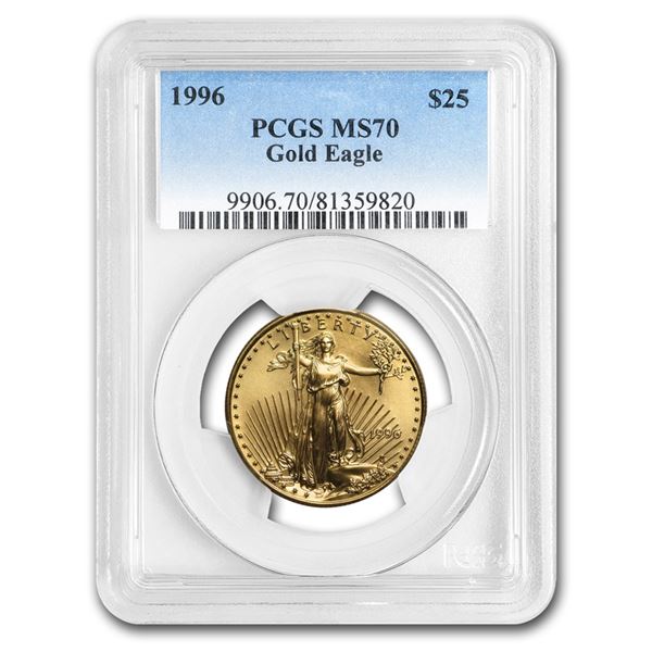 1996 1/2 oz Gold American Eagle MS-70 PCGS