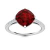 Image 1 : Natural 1.63 CTW Garnet & Diamond Engagement Ring 18K Yellow Gold