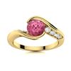 Image 1 : Natural 1.42 CTW Tourmaline & Diamond Engagement Ring 18K Yellow Gold